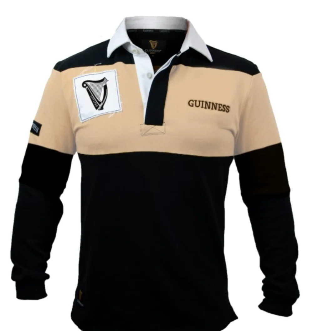 Guinness Rugby Shirt – Harp Logo Patch – Celtic Clothing Company