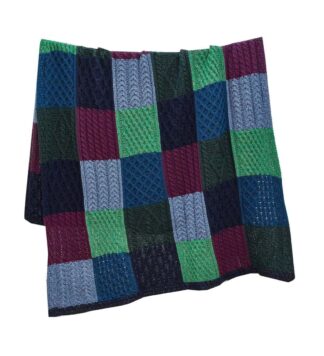 Irish Vintage Patchwork Intarsia Throw