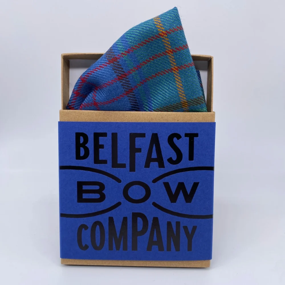 Traditional Irish Wool Pocket Square - County Donegal Tartan