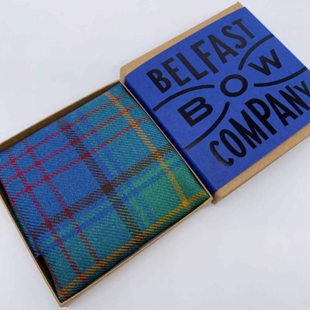 Traditional Irish Linen Pocket Square - Country Donegal Tartan