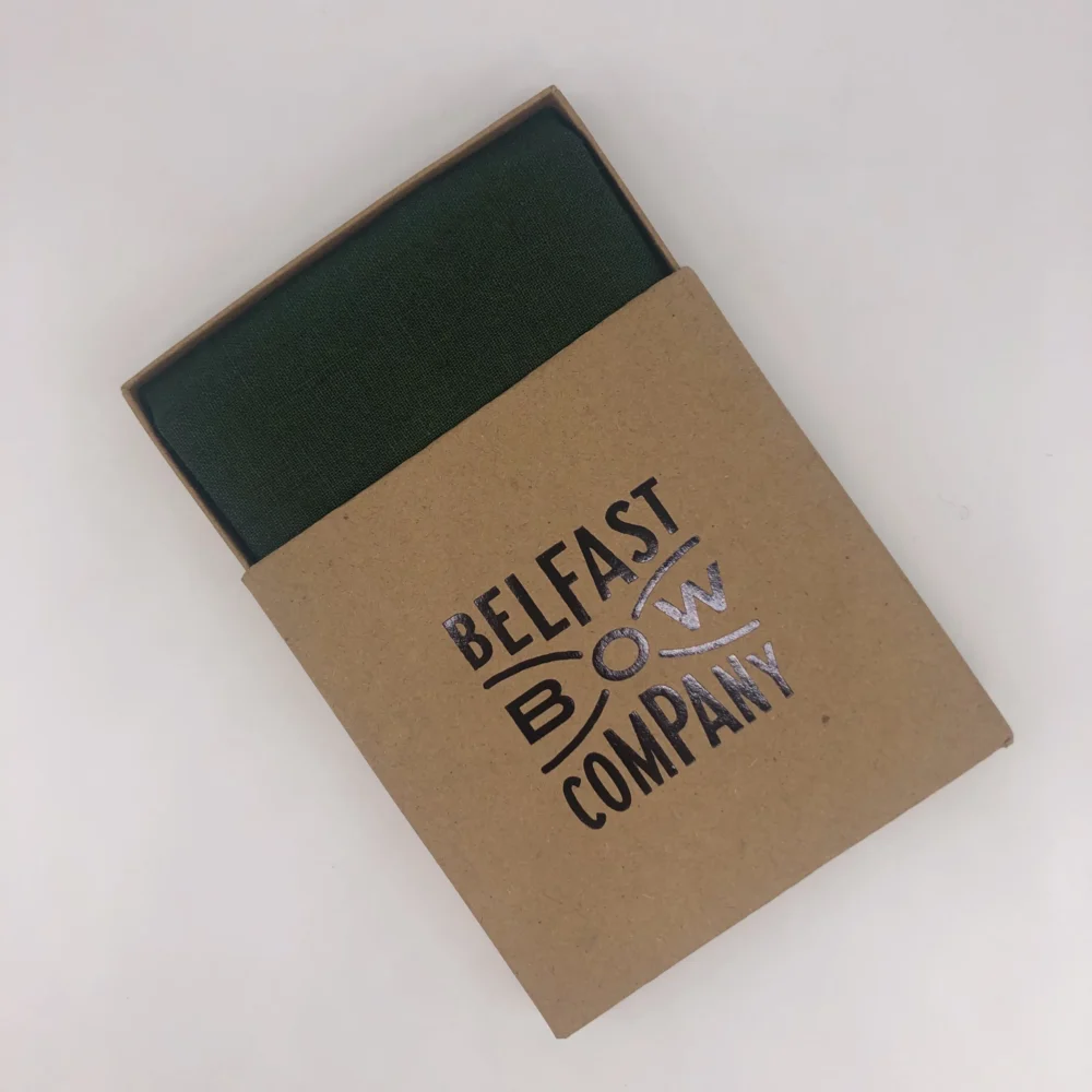 Traditional Irish Linen Pocket Square - Green
