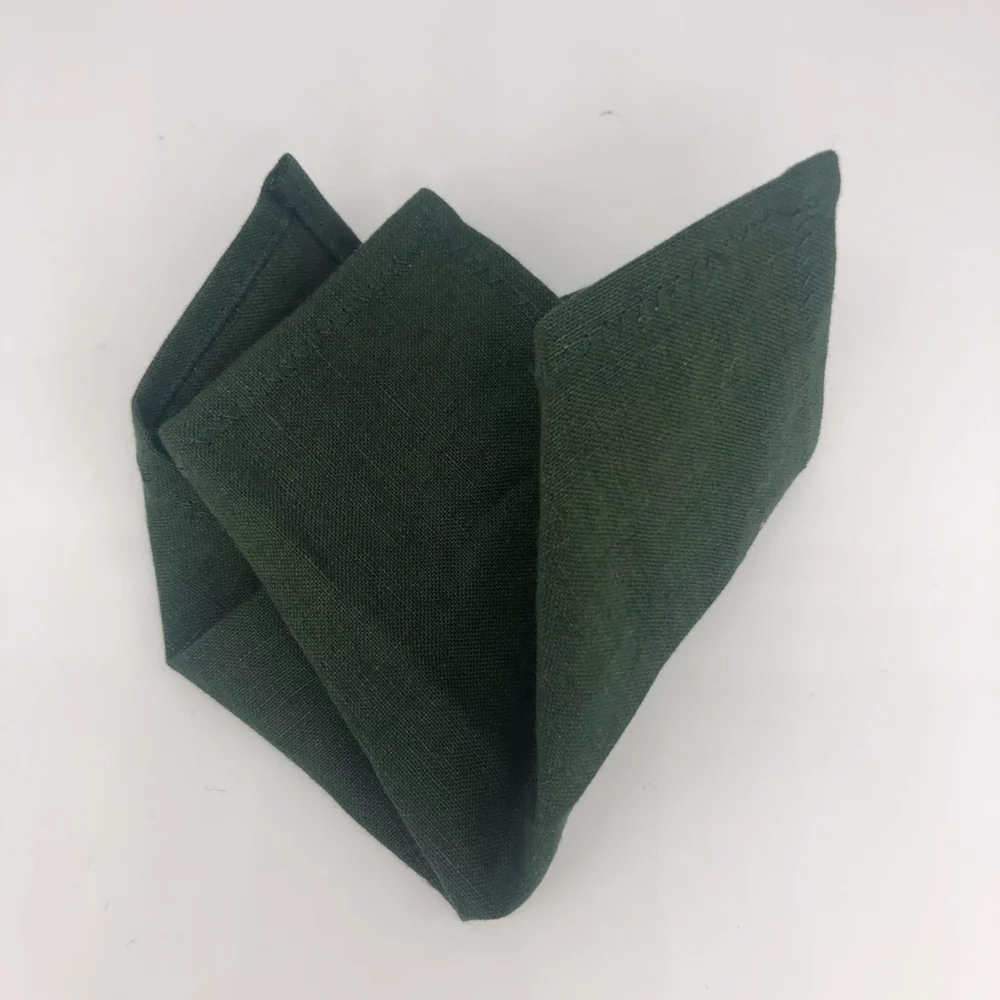 Traditional Irish Linen Pocket Square - Green