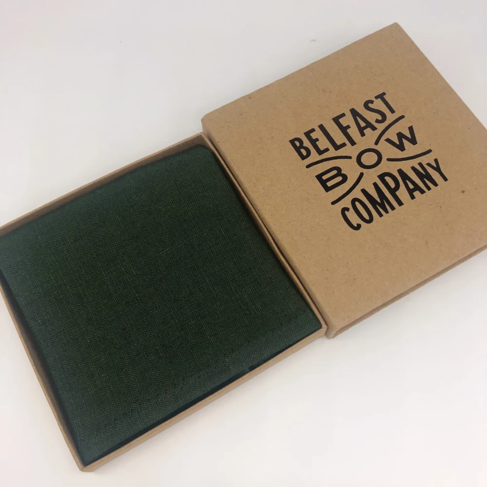 Traditional Irish Linen Pocket Square - Green