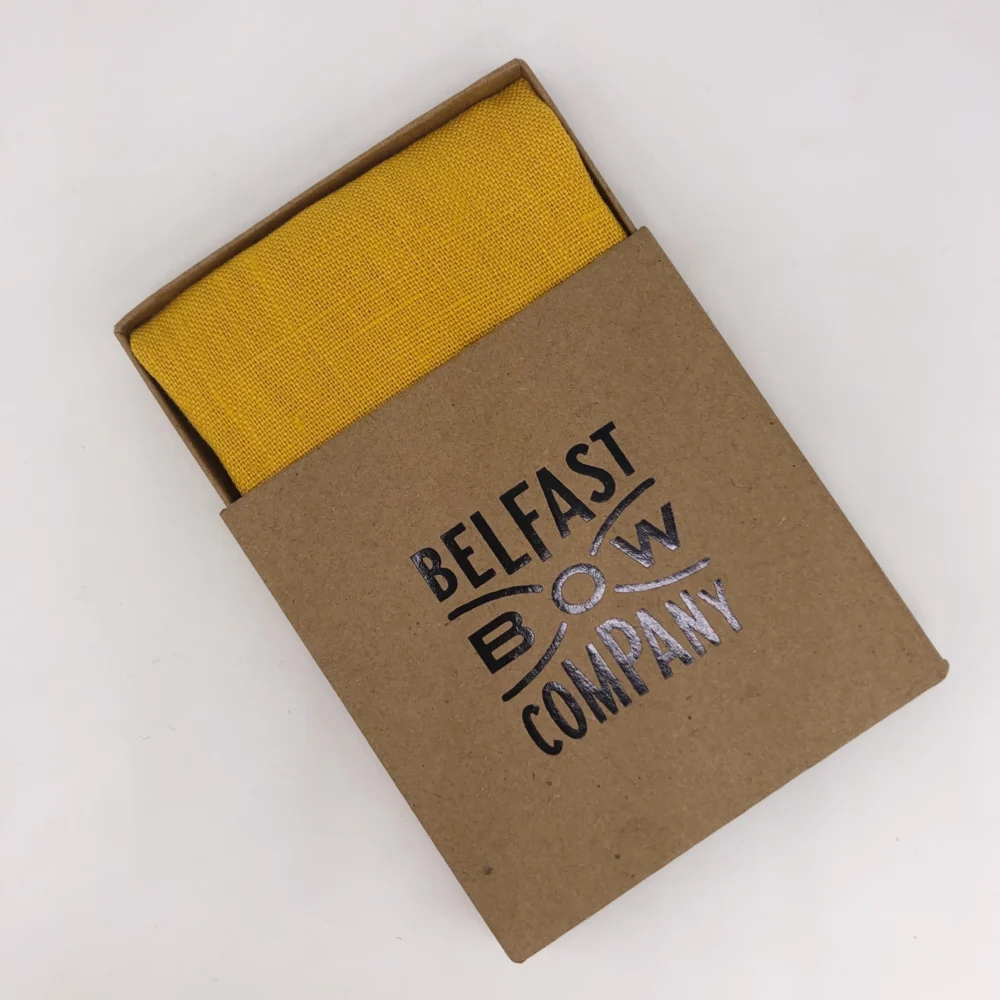 Traditional Irish Linen Pocket Square - Yellow