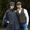 Ladies Half Zip Tweed Poncho - Scots-Irish Plaid Design - Image 3