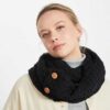 Irish Wool Snood Scarf - Black
