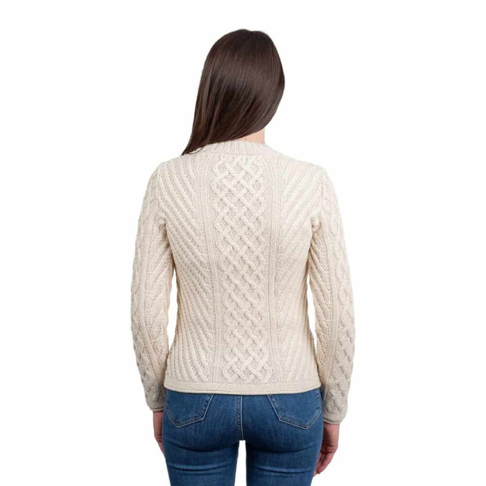 Ladies Irish Tunic Sweater - Natural