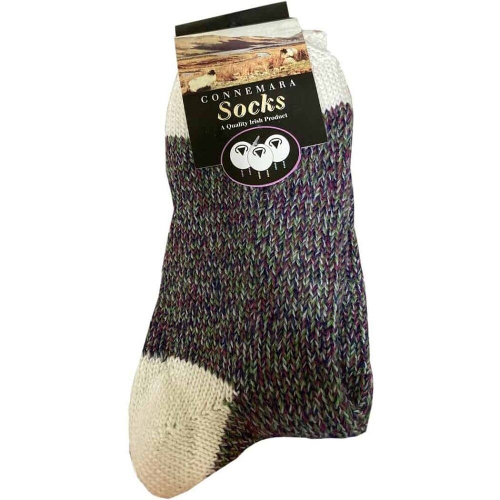 Merino Wool Blend Socks - Lavender Fields