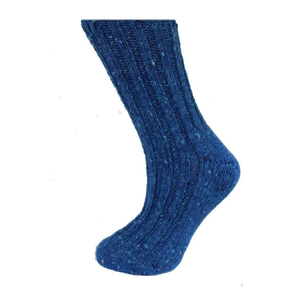 Irish Country Men's Wool Socks - Blue