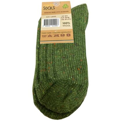 Irish Country Men's Wool Socks - Green