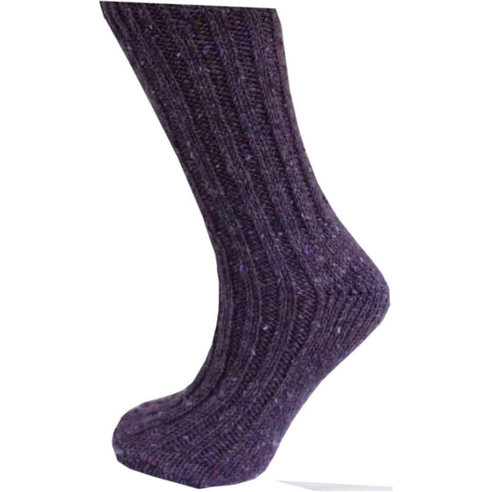 Irish Country Men's Wool Socks - Purple