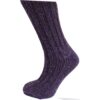 Irish Country Women's Wool Socks - Purple