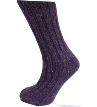 Irish Country Women's Wool Socks - Purple