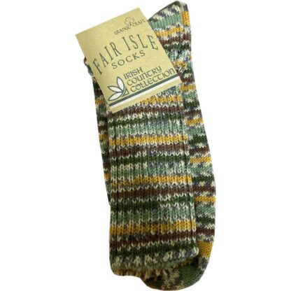 Irish Country - Fair Isle Socks - Earth Tones
