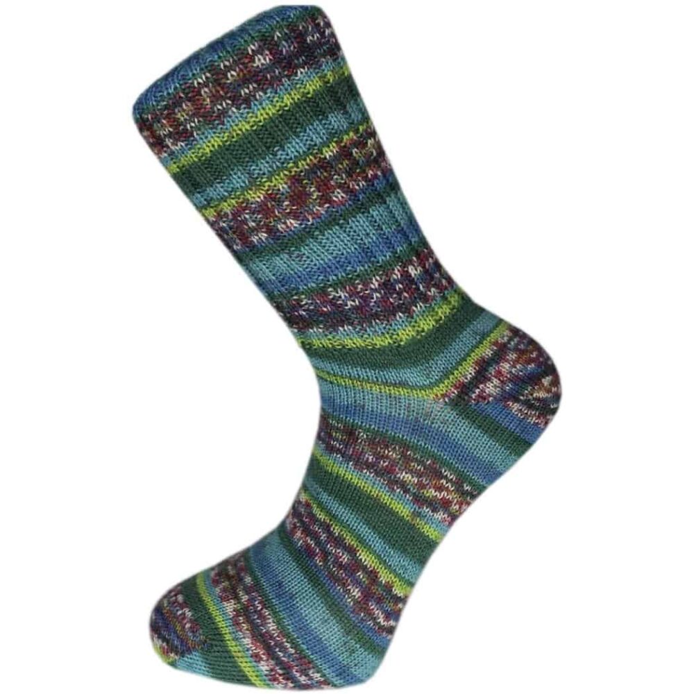 Irish Country - Fair Isle Socks - Harbor Blue