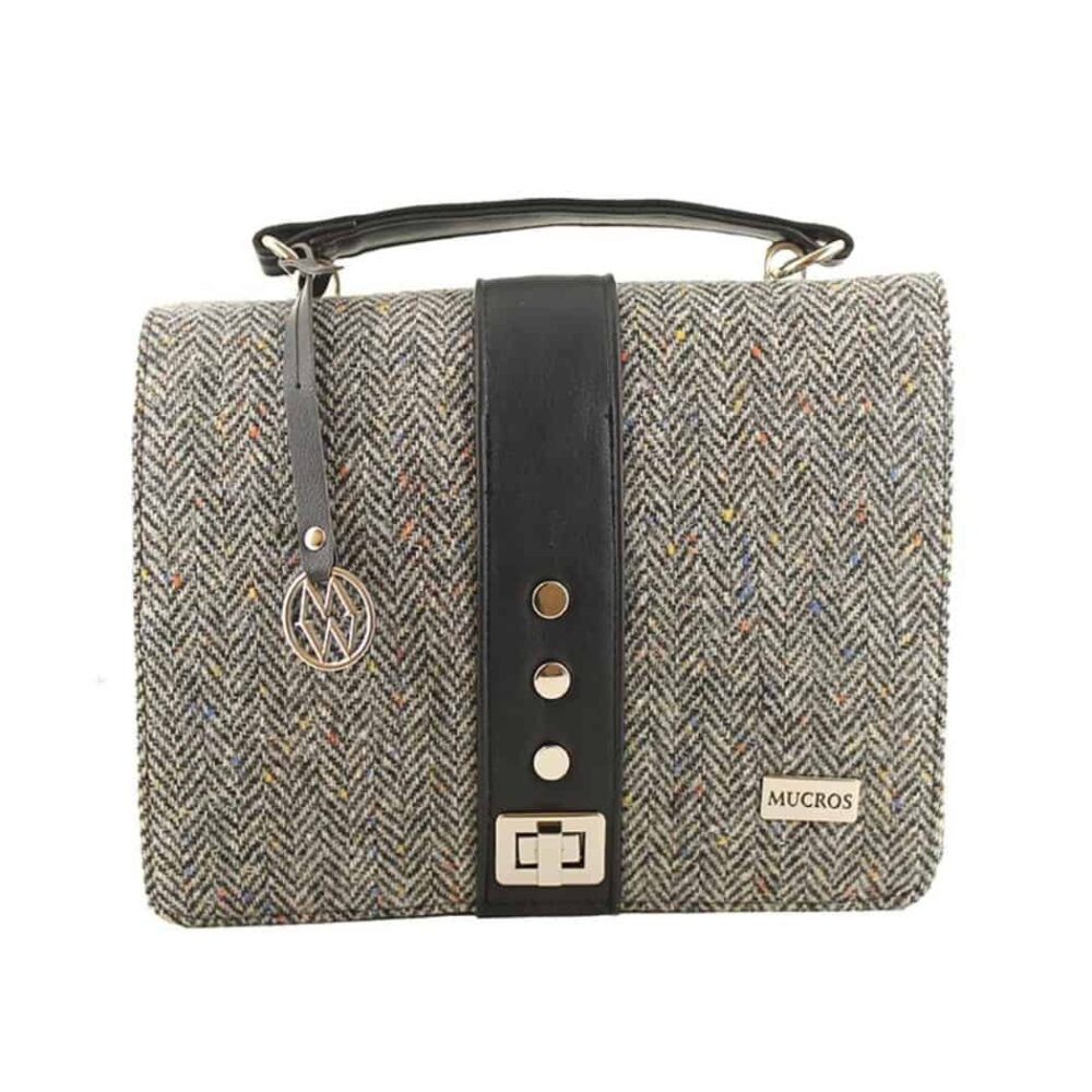 Ladies' Irish Fiona Handbag - Gray Herringbone