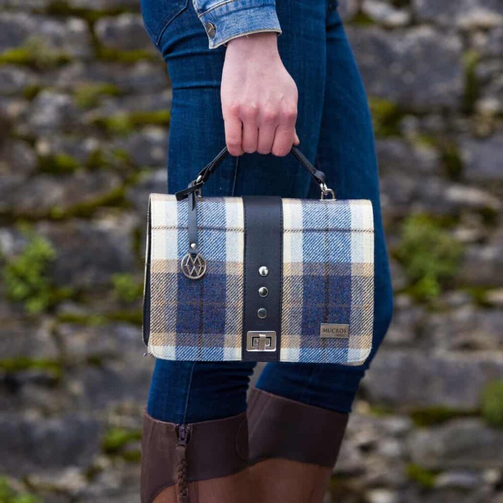 Ladies' Irish Fiona Handbag - Blue Plaid