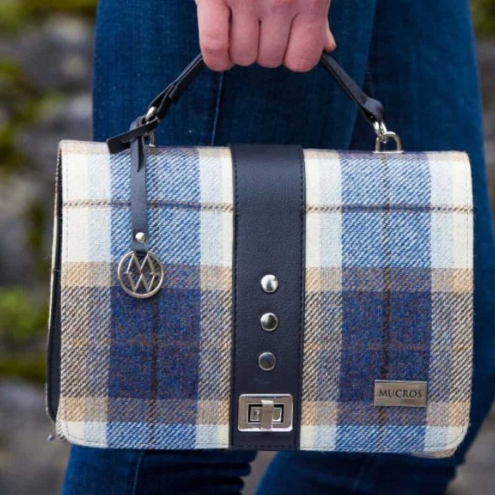 Ladies' Irish Fiona Handbag - Blue Plaid