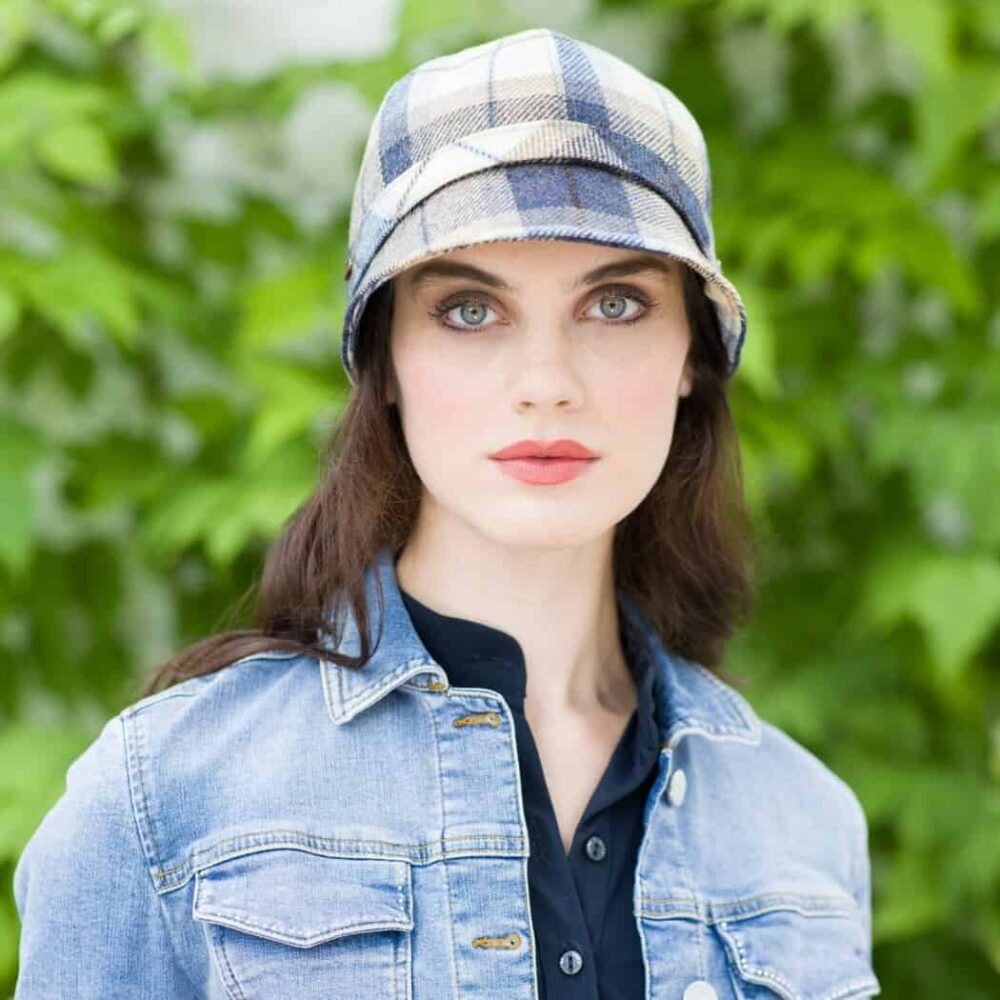 Irish Tweed Flapper For Women - Blue Plaid