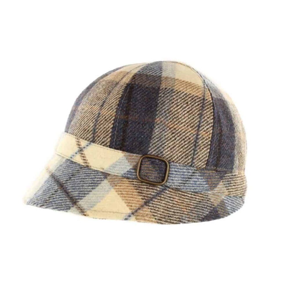 Irish Tweed Flapper For Women - Blue Plaid