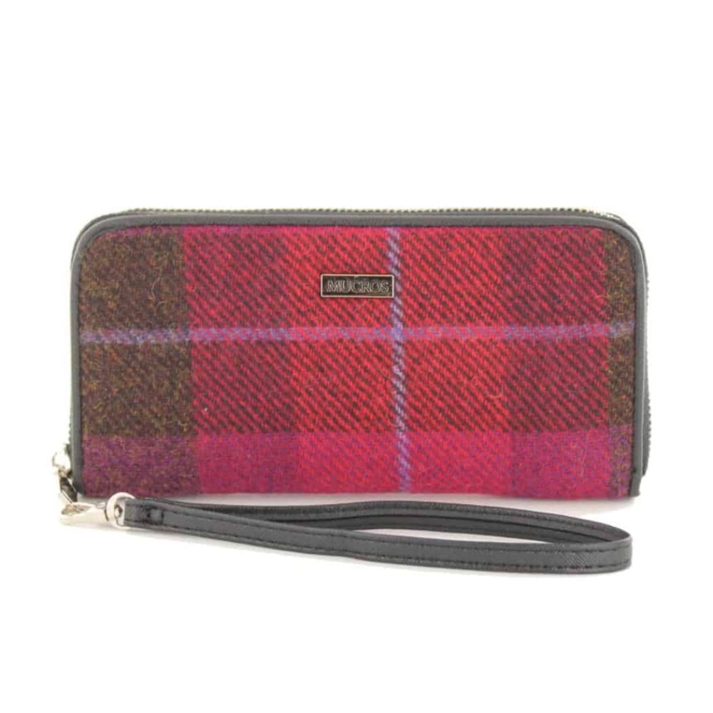 Ladies' Irish Tweed Wallet - Red Plaid