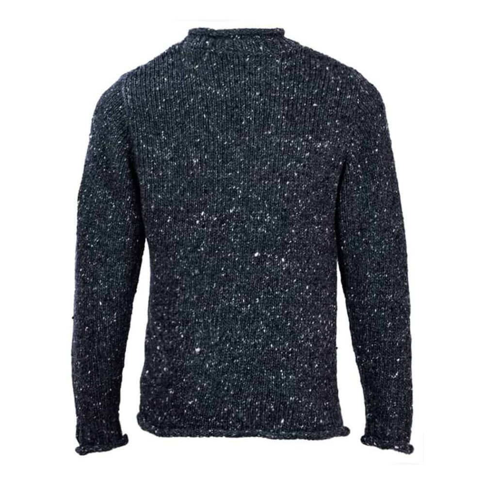Irish Roll-Neck Fisherman Sweater – Gray