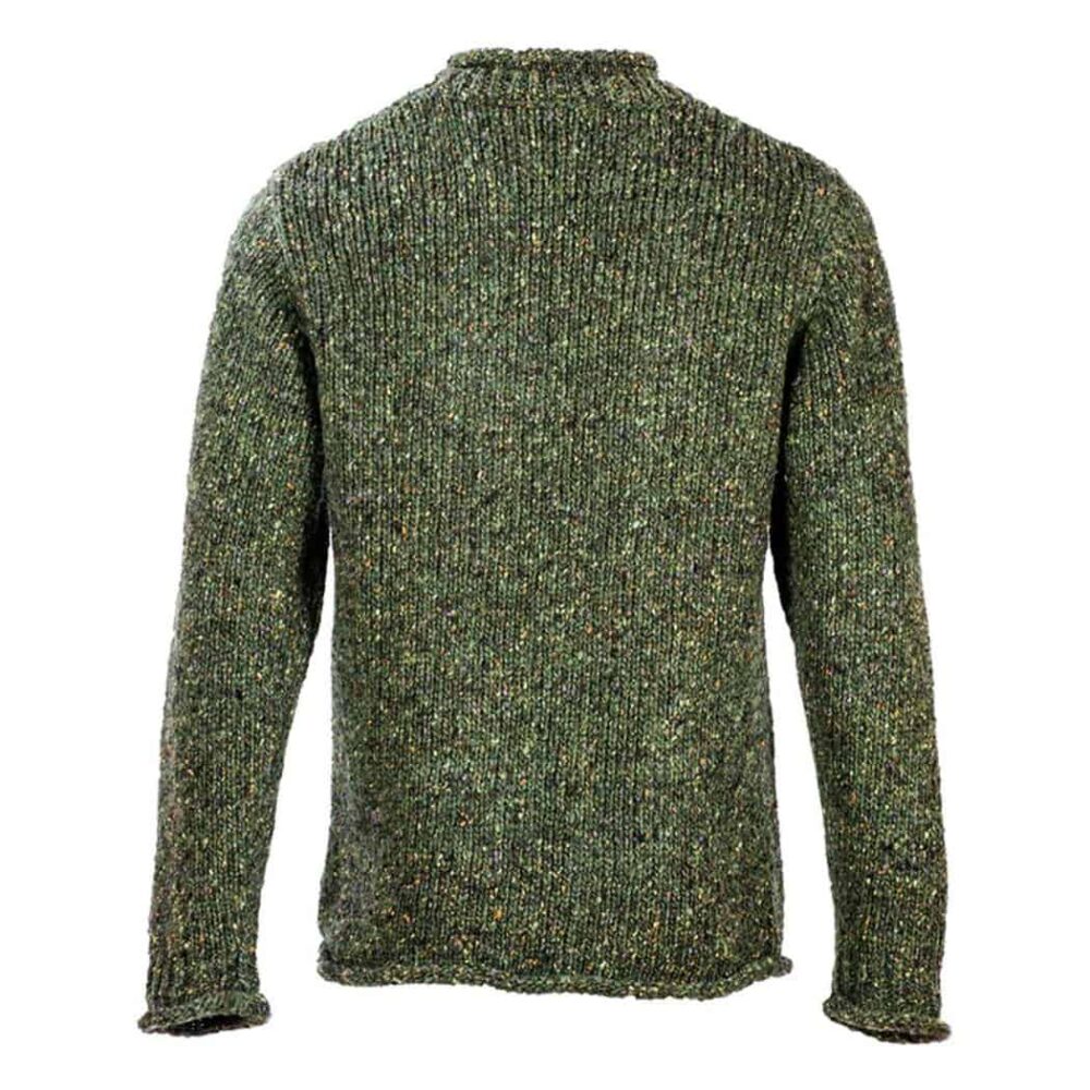 Irish Roll-Neck Fisherman Sweater – Green