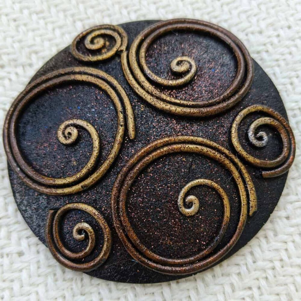Celtic Spiral Wrap Pin - Bronze