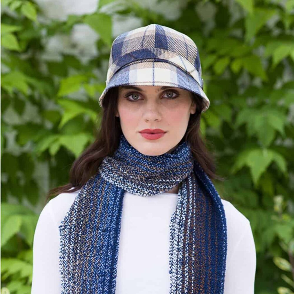 Irish Tweed Flapper For Women - Blue Plaid