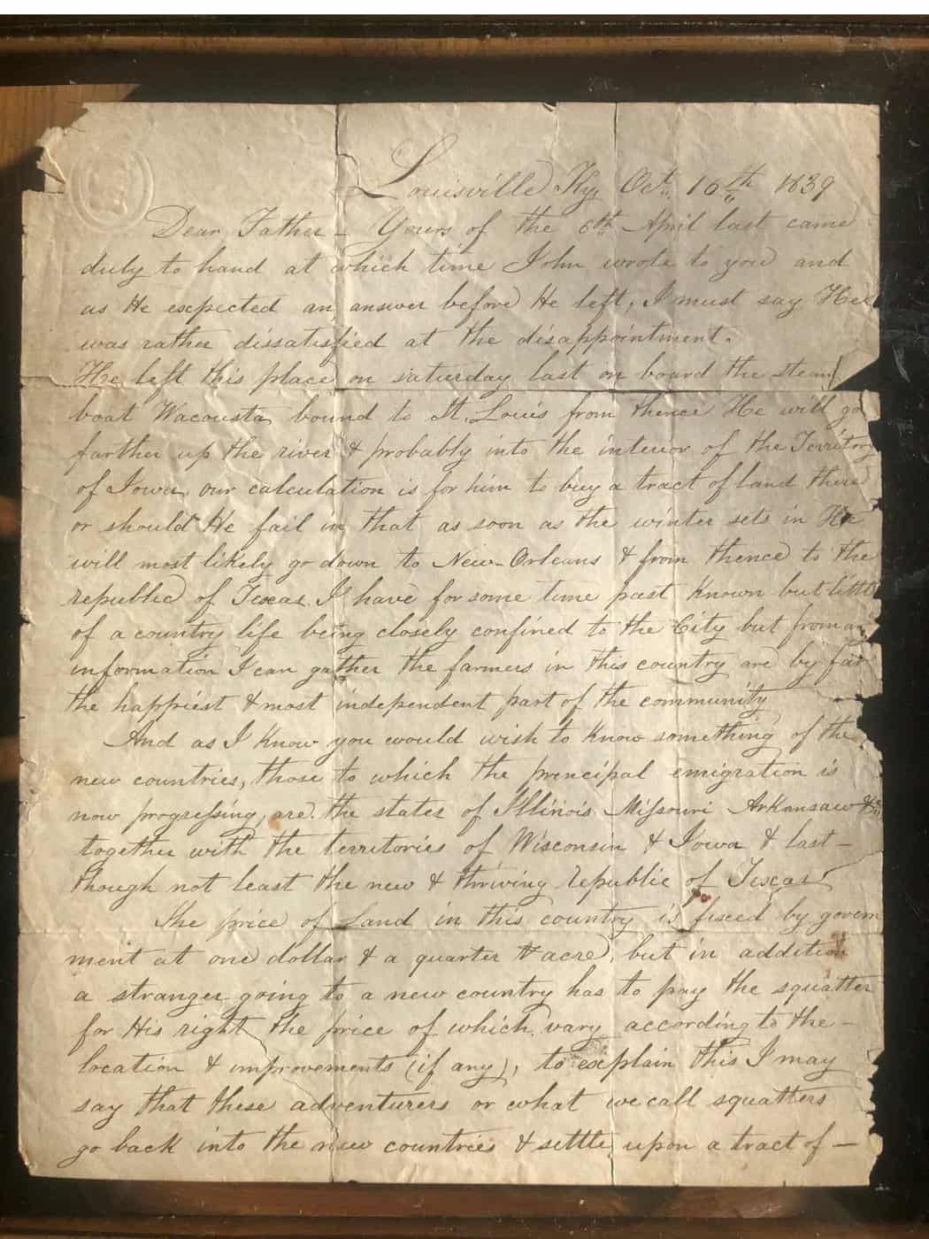 Scots-Irish Letter from America.
