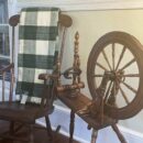 Irish Wool Green Check Throw.
