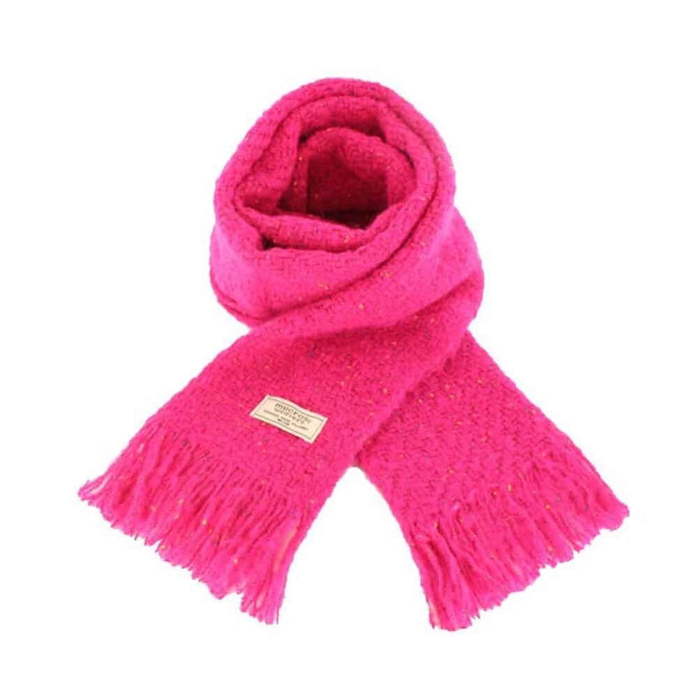 Women's Winter Knit Scarf - Kells, Bright Pink