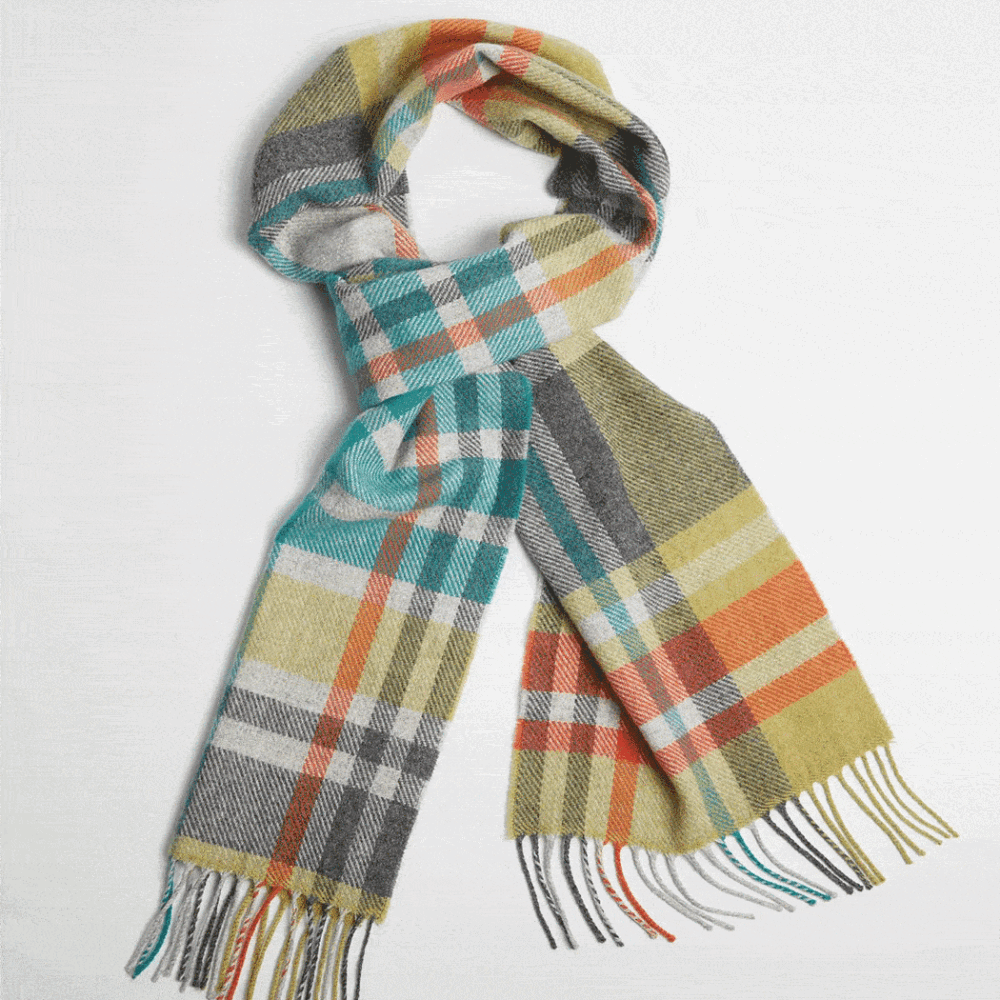 Foxford Lambswool Scarf - Multicolor Striped