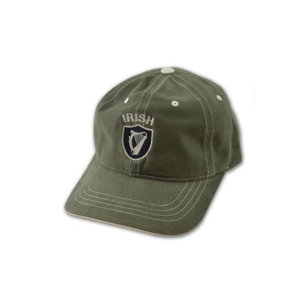 Irish Harp Baseball Cap - Dark Olive