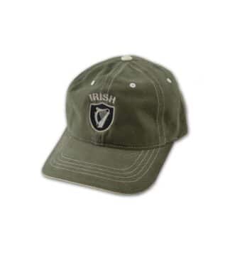 Irish Harp Baseball Cap - Dark Olive