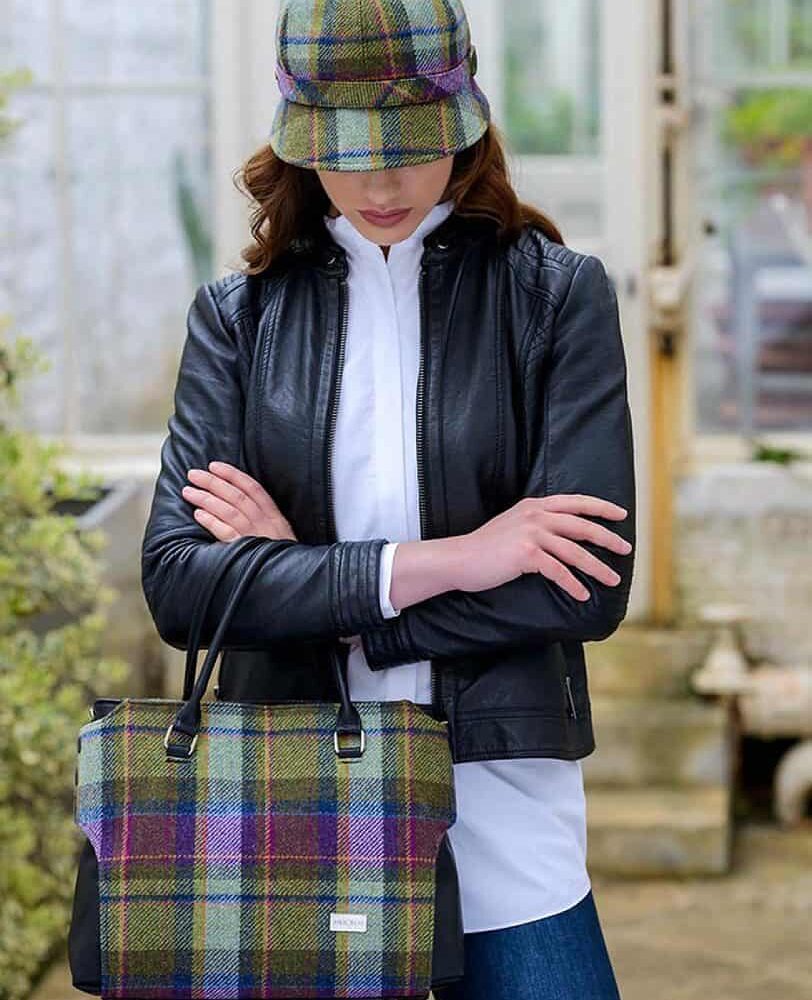 Ladies' Flapper Hat & Emily Bag Combo - Irish Plaid