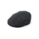 Dark Gray Herringbone Vintage Tweed Cap