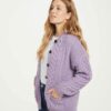 Ladies Irish Wool Cardigan - Lavender - Image 2