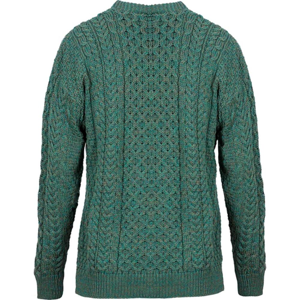 Traditional Irish Wool Sweater For Women - Green