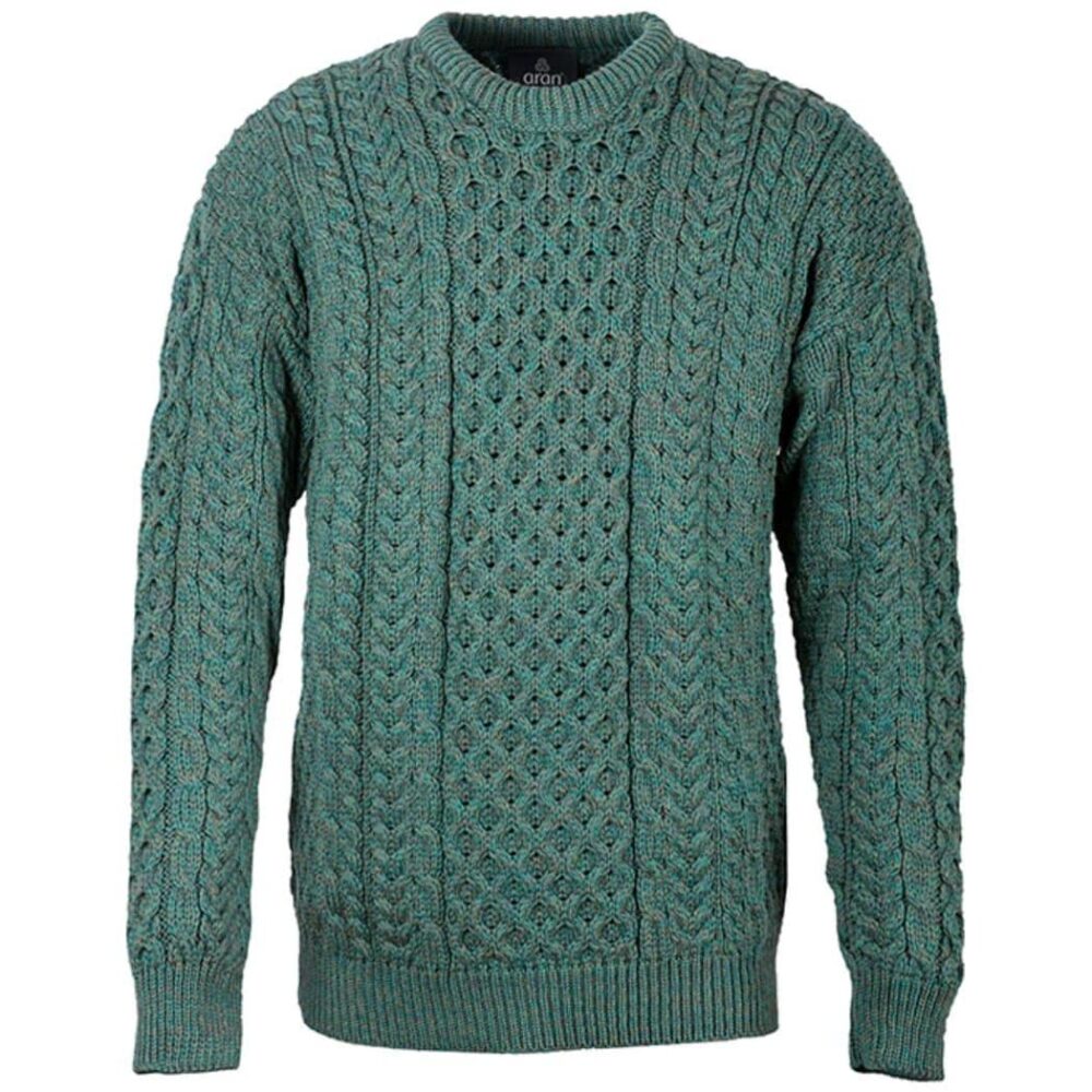 Traditional Irish Wool Sweater For Women - Green