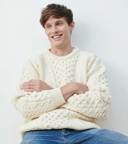 Authentic Irish Wool Sweater for him. 