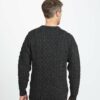 Traditional Irish Wool Aran Fisherman Sweater - Charcoal Gray - Image 5
