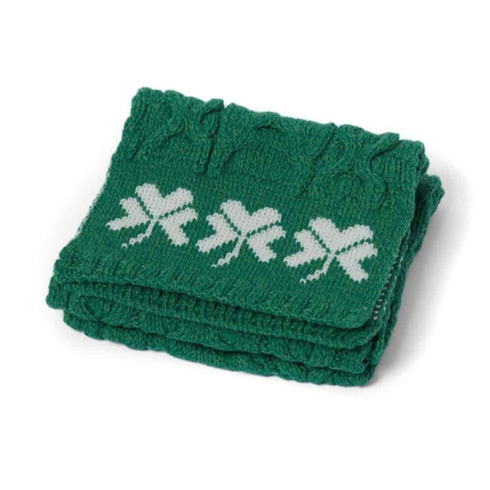 Ladies' Shamrock Wool Scarf - Green