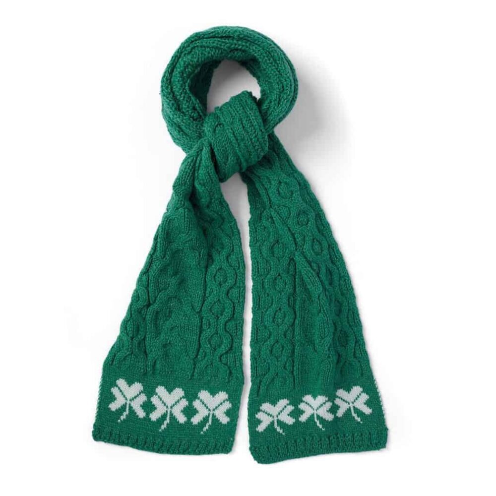 Ladies' Shamrock Wool Scarf - Green