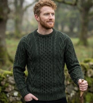 Aran Sweater Army Green
