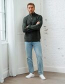 Aranmore Green Zip sweater.