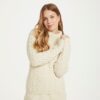 Ladies Crew Neck Soft Merino Sweater - Natural