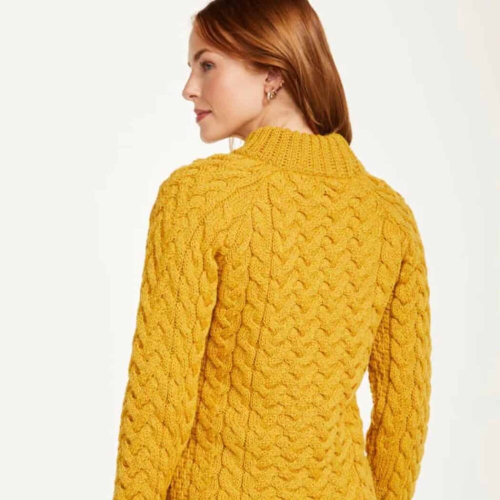 Ladies Crew Neck Soft Merino Sweater - Yellow