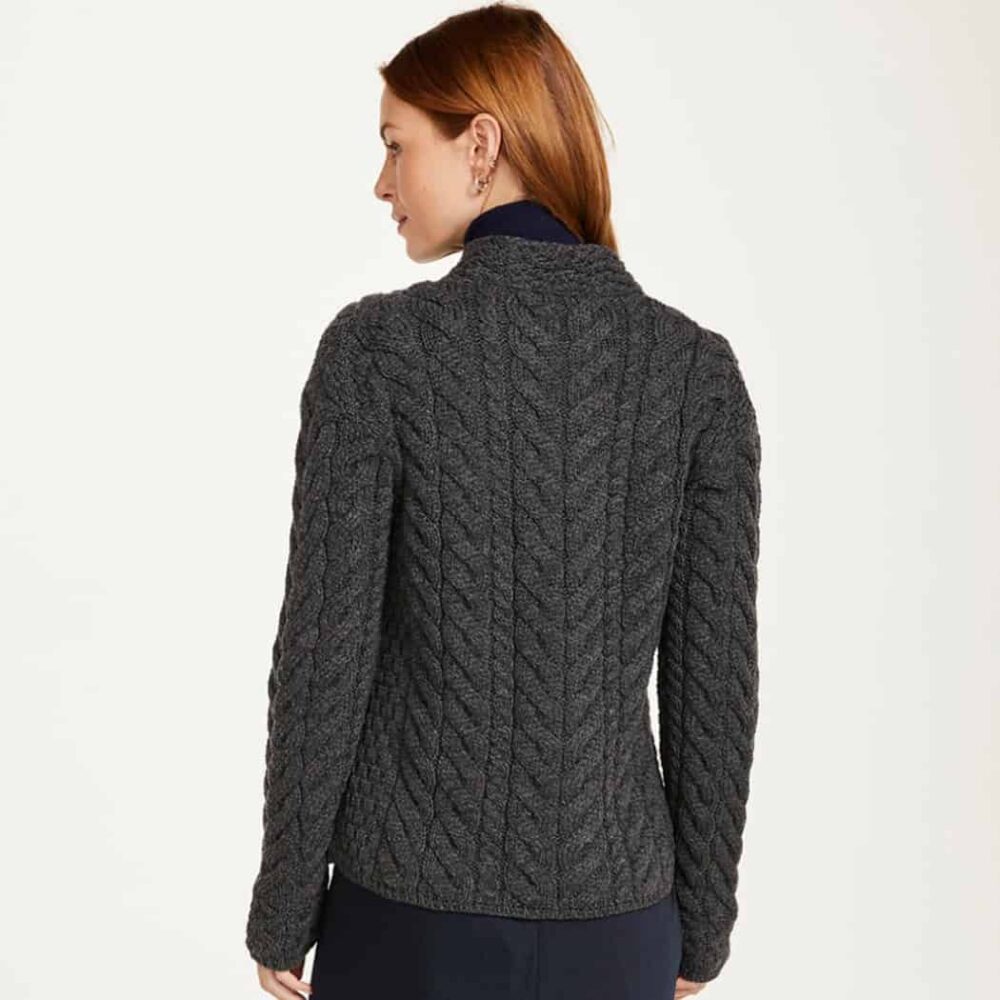 Three Button Sweater For Women - Gray
