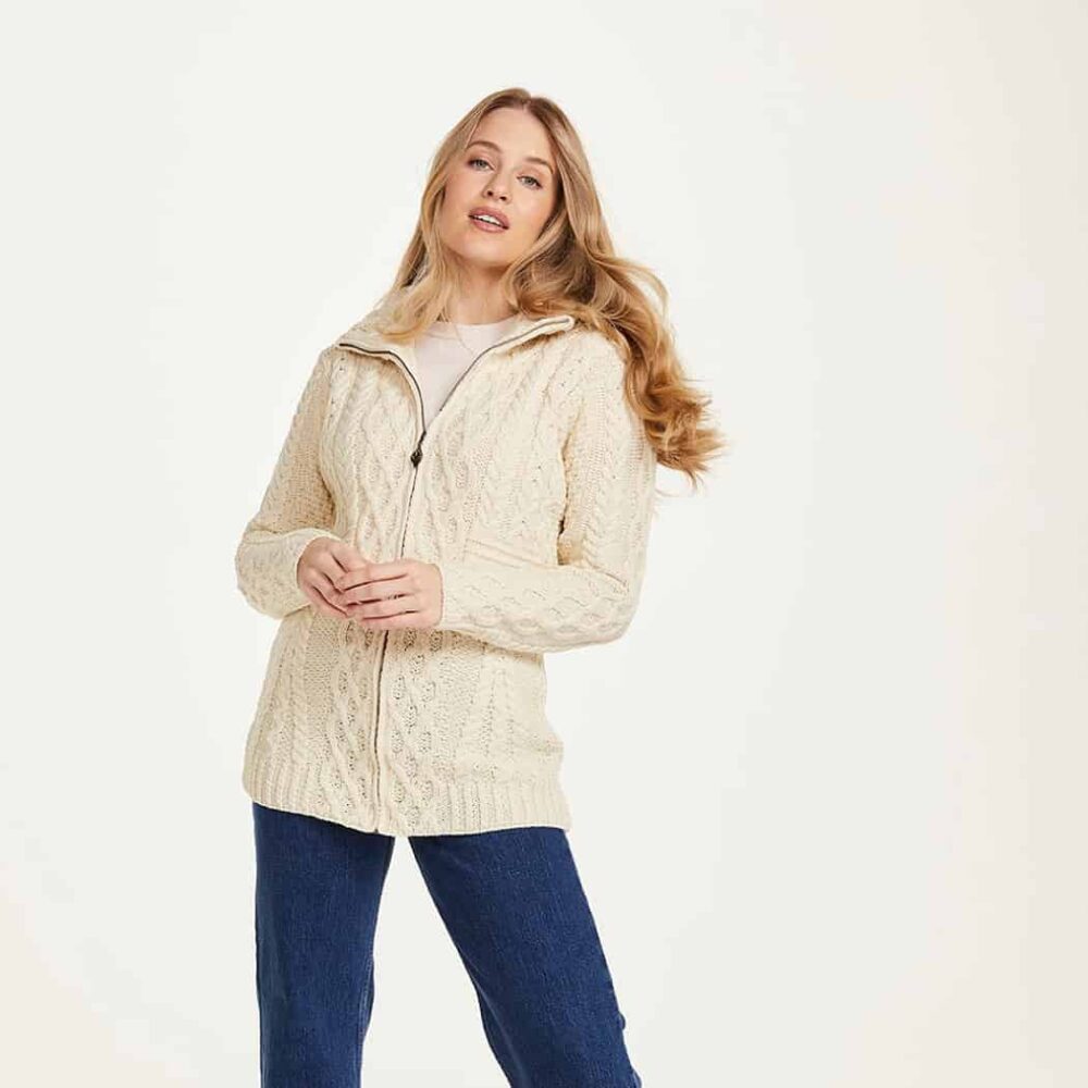 Ladies Luxury Wool Cardigan - Full Zip